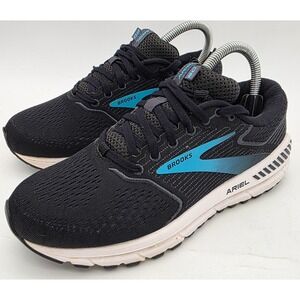 Brooks Ariel 20 Women's Black Teal Wide Running Shoes Sneakers Size 8.5